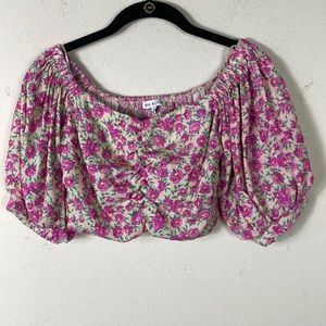 Moon River Floral Cropped Top.
